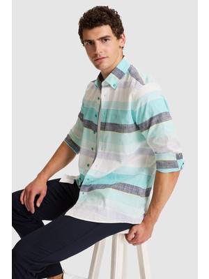 U.s. Polo Assn. Erkek Mint Gömlek Desenli 50263207-VR090