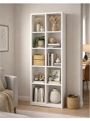 Vivense Alesta Raflı Kitaplık, 10 Gözlü