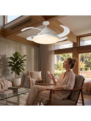 Eco Lounge 1 Adet Cata Ct 1156 Dolunay 72W Fanlı Kumandalı LED Ampul 3 Renk