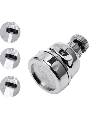 Uravas Store SN-27115 3 Kademeli Tasarruflu Musluk Başlığı 360 Derece