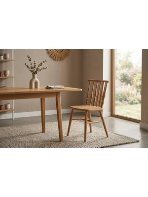 Vivense Boncuk Sandalye, Naturel Ahşap