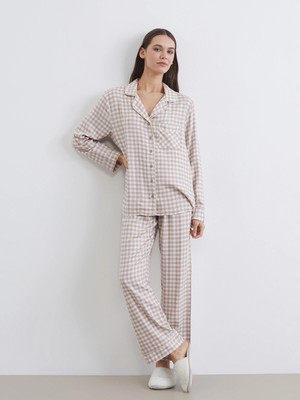 Lc Waikiki Yeni Sezon Gömlek Yaka Ekose Kadın Pijama Takımı