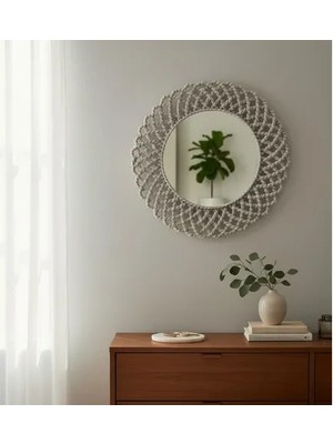 Vivense Nova Dekoratif Duvar Aynası, Gri, 43 cm