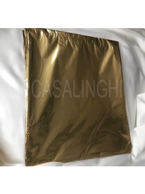 Mey İthalat Casalınghı Gold Tek Renk Metalize Hediye Poşeti Bantlı 30X35 cm 100'LÜ Altın