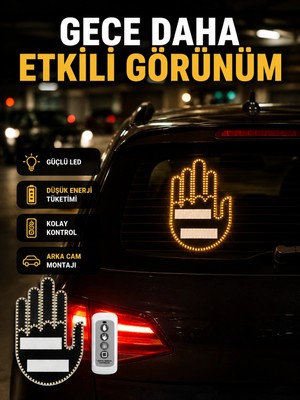 Eco Lounge A Kalite Uzaktan Kumandalı LED Park Uyarı Işığı El Figürlü Model
