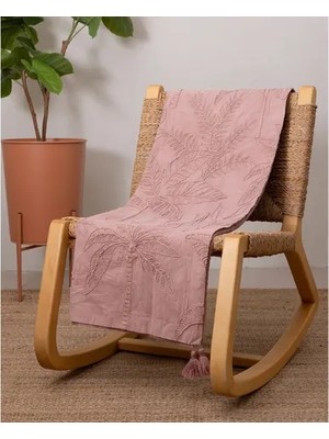 Vivense The Mia Throw Koltuk Şalı Püsküllü Gül Kurusu 170X130