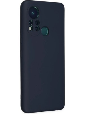 Uravas Store Infinix Hot 11S Kılıf Nano Içi Kadife Silikon - Lacivert