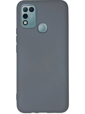 Uravas Store Infinix Hot 10 Play Kılıf Nano Içi Kadife Silikon - Gri