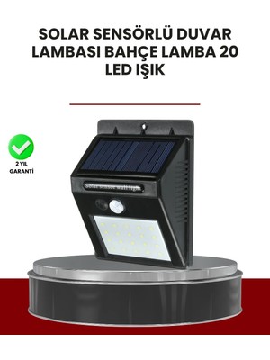 Valor Bahçe ve Dış Mekanlar Için Güneş Enerjili 20 LED Hareket Sensörlü Lamba