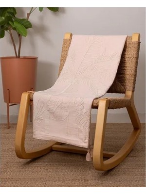 Vivense The Mia Throw Koltuk Şalı Püsküllü Pudra 170X130