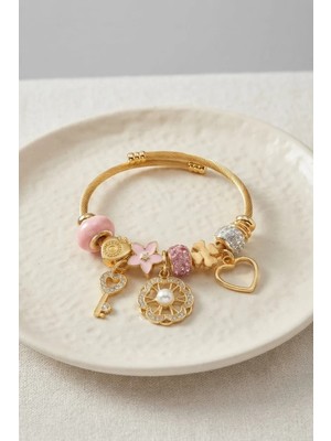Uravas Store Pembe Charmlı Model Kadın Bileklik TJ-BB8712