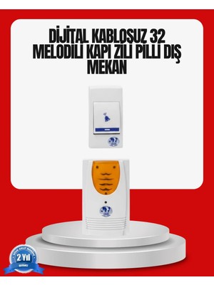 Valor Kolay Kullanımlı Kablosuz Kapı Zili Şık ve Sade Tasarım
