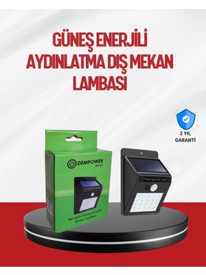 Valor Kablo Gerektirmeyen Güneş Enerjili Dış Mekan Işık – Bahçe ve Koridor Aydınlatması
