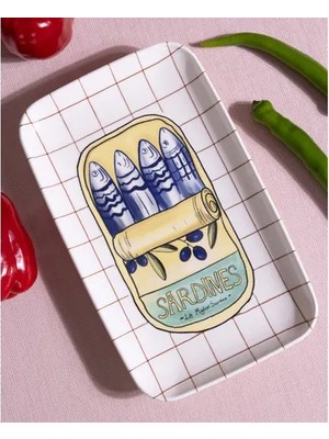 Vivense The Mia Italian Summer Dikdörtgen Servis Tabağı 31X20 cm