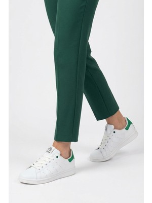 Cool Unisex Beyaz-Yeşil Günlük Sneaker Spor Ayakkabı Rahat Casual Model Ursula G
