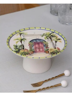 Vivense The Mia Palma Ayaklı Servis Tabağı 10X19 cm