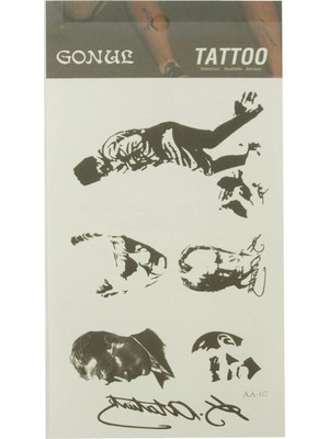 Renas Store Atatürk Temalı Tattoo Dövme Sticker