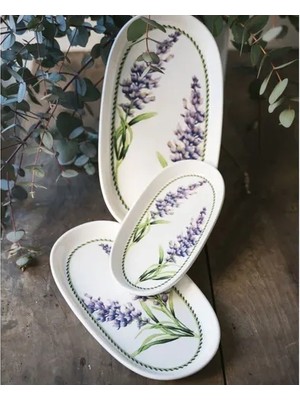 Vivense The Mia Provence Lavanta Oval Servis Tabağı 2li 29 cm