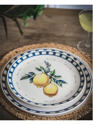 Vivense The Mia Odore Di Limone Servis Tabağı 6lı Set 26 cm ODL004