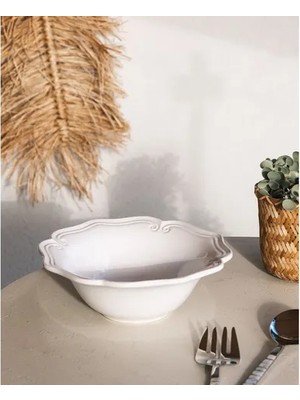 Vivense The Mia Grande Salata Kasesi Beyaz 29X10 cm GRD0018