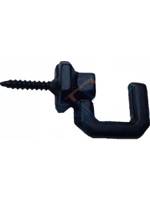 Renas Store Vidalı Kanca, Askı Büyük - 15X23MM, Siyah - 1 Adet
