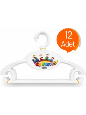 Retro Art 12 Adet 360° Dönebilen Plastik Çocuk Elbise Askısı | Bebek ve Çocuk Askısı