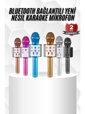 İntora Karaoke Mikrofon Bağlantılı Aux Girişli Uzun Pil Ömrü Yüksek Ses Kaliteli