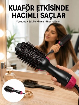 İntora Fön Tarak 1200 W Saç Şekillendirici Saç Düzleştirici Saç Kurutma Yeni Nesil