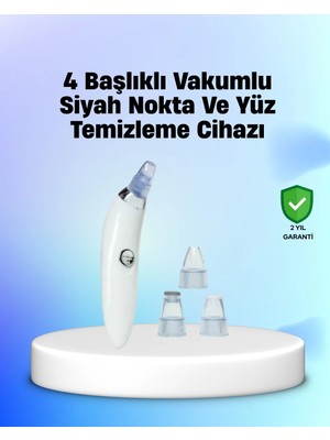 İntora Vakum Teknolojili Siyah Nokta Temizleyici Cihaz – 4 Farklı Başlık Derinlemesine Gözenek Temizliğ