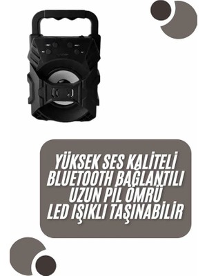 İntora Hoparlör Ses Bombası Rgb Işıklı Taşınabilir Yüksek Ses Kaliteli
