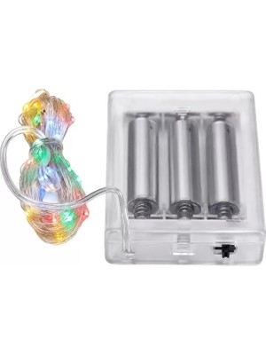 Renas Store Powermaster PM-2556 3 Metre Pilli Rengarenk Peri LED Işık Esnek Tel Tasarımlı Dekoratif Aydınlatma
