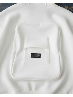 Touz Moda Bag Detail Streetwear Kapüşonlu Hırka