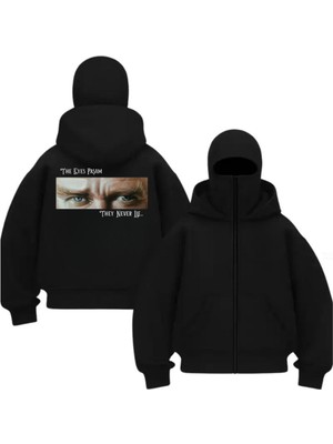 Touz Moda Balaclava Atatürk Series Baskılı Ninja Hoodie Sweatshirt
