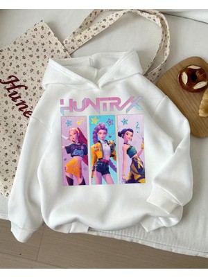 Touz Moda Young Kpop Demon Hunters 3 Iplik Kalın Sweet Hoodie