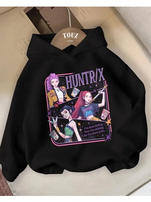 Touz Moda Young Kpop Demon Hunters 3 Iplik Kalın Sweet Hoodie