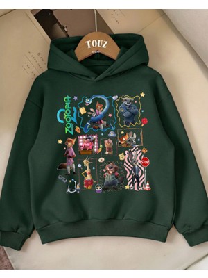 Touz Moda Young Zoo 3 Iplik Kalın Sweet Hoodie