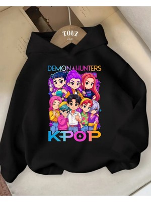 Touz Moda Young Kpop Demon Hunters 3 Iplik Kalın Sweetshirt