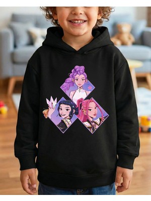 Touz Moda Young Kpop Demon Hunters 3 Iplik Kalın Sweet Hoodie
