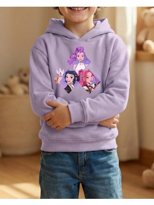 Touz Moda Young Kpop Demon Hunters 3 Iplik Kalın Sweet Hoodie