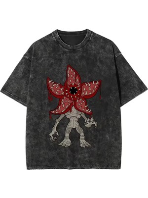 Touz Moda Stranger Things Hellfire Club Unisex Oversize Uzun Kol T-Shirt