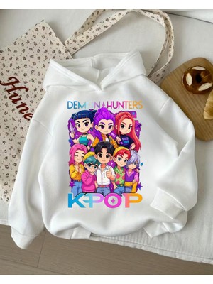 Touz Moda Young Kpop Demon Hunters 3 Iplik Kalın Sweetshirt