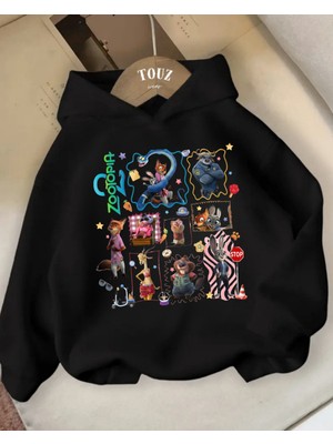 Touz Moda Young Zoo 3 Iplik Kalın Sweet Hoodie