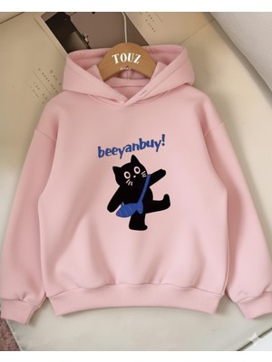Touz Moda Beeyanbuy Cat Kids 3 Iplik Kalın Sweet Hoodie