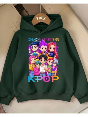 Touz Moda Young Kpop Demon Hunters 3 Iplik Kalın Sweetshirt