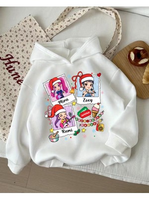 Touz Moda Christmas Young Kpop Demon Hunters 3 Iplik Kalın Sweet Hoodie