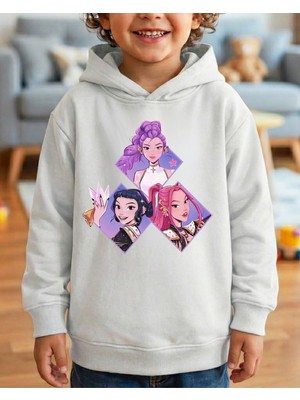 Touz Moda Young Kpop Demon Hunters 3 Iplik Kalın Sweet Hoodie
