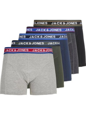 Jack & Jones Jack&jones 12165348 Jacolıver Trunks 5 Pack Noos Black Erkek Boxer