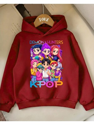 Touz Moda Young Kpop Demon Hunters 3 Iplik Kalın Sweetshirt