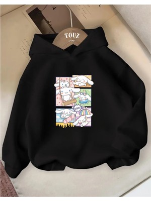 Touz Moda Young Kuromi Melody Cinnemaroll 3 Iplik Kalın Sweet Hoodie