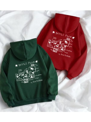 Touz Moda Evde Tek Başına Çift Merry Christmas Baskılı Kapşonlu Sweatshirt
